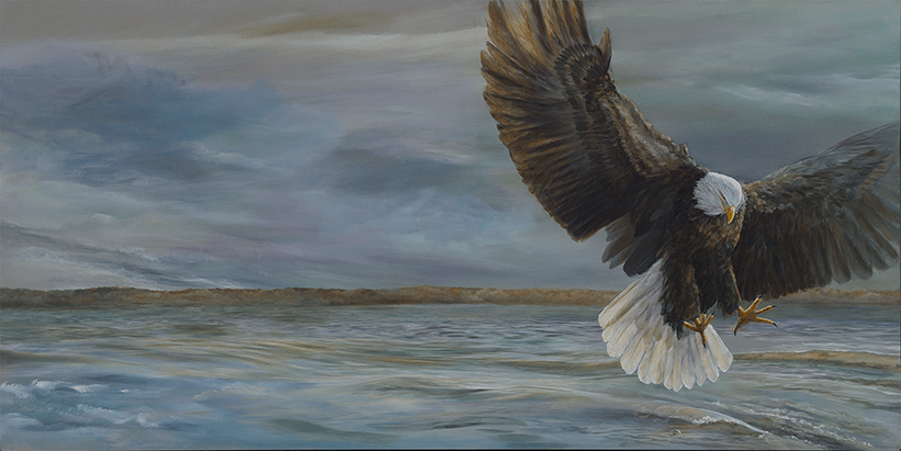 Eagle oil Painting "Pursuit"